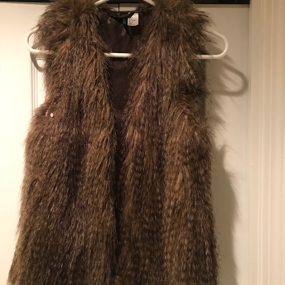 Faux fur vest